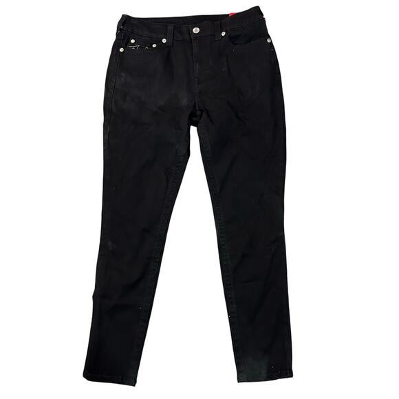 True Religion Pants - TRUE RELIGION Women's Jennie Mid Rise Curvy Skinny Pants Size 33 In Black
